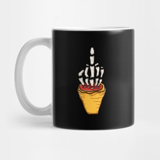 Middle finger skull Mug